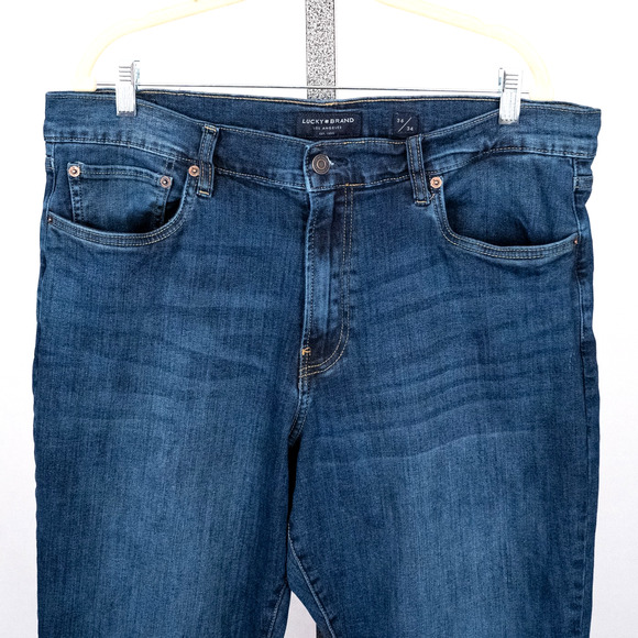 Lucky Brand Jeans Men's Size 36 x 33* Style 412 Athletic Slim Blue Denim Casual - Picture 2 of 8